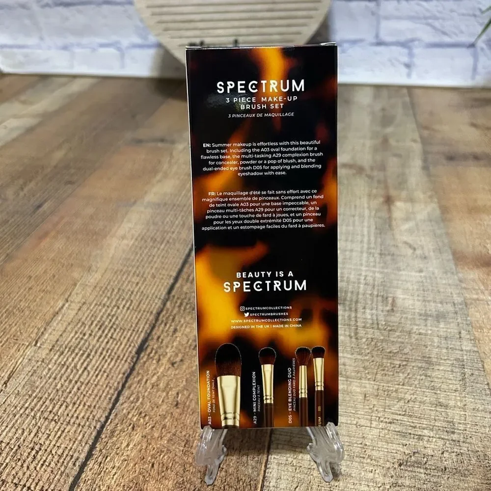 Spectrum Pantherine 3 Piece Makeup Brush Set new